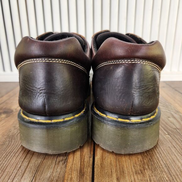VINTAGE Dr Martens 8A79 Oxfords Men\'s 13 Brown Leather Chunky Y2K Platform Shoes main image 7